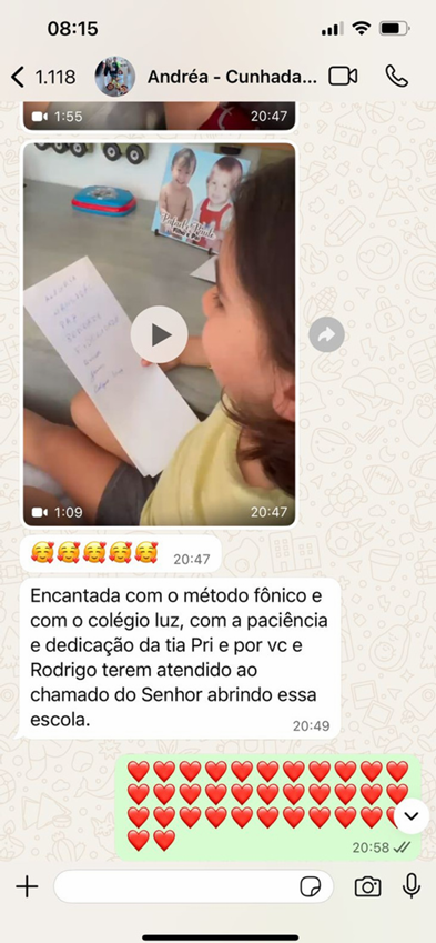 Depoimento de Pais